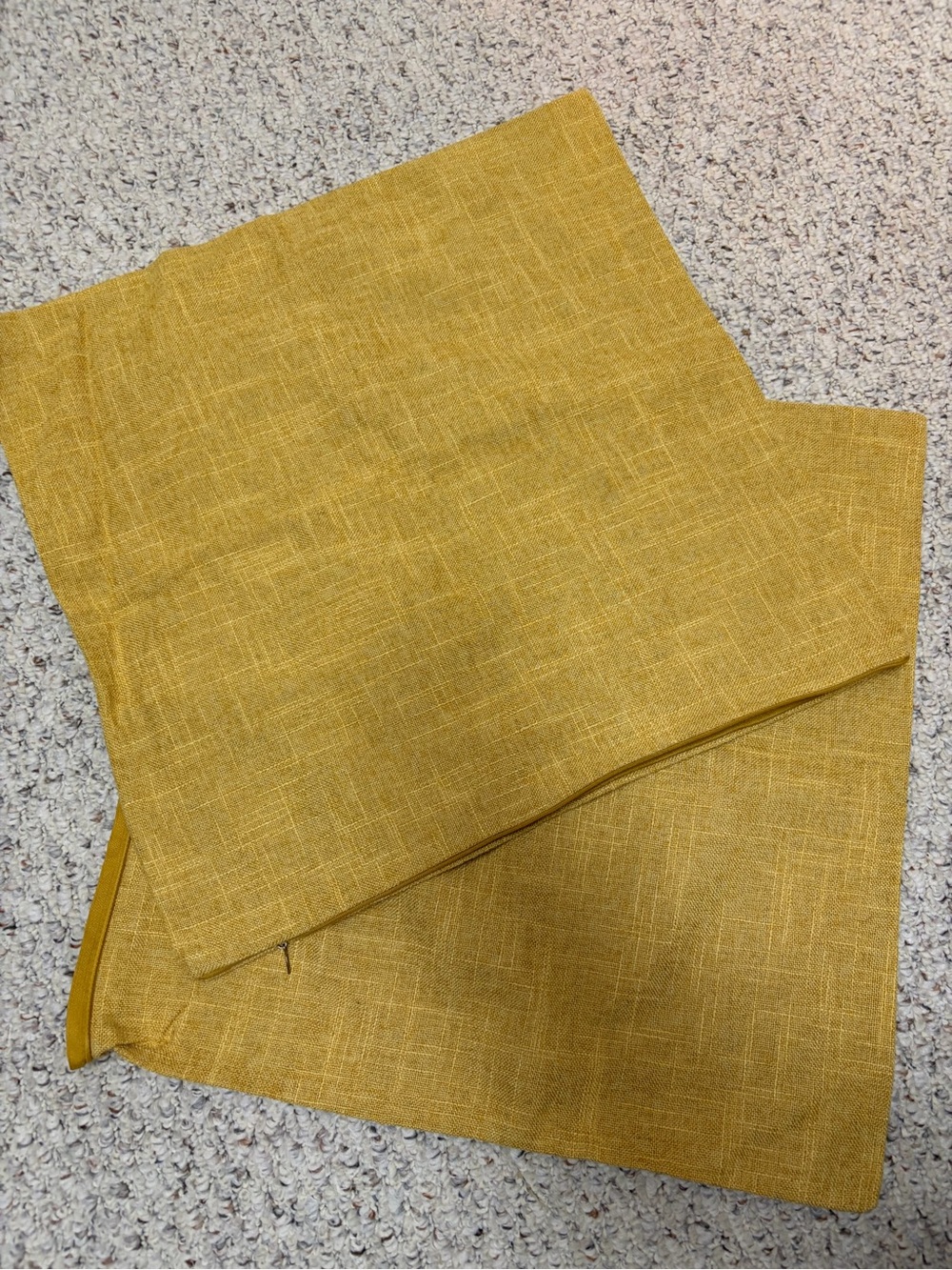 Textured Mustard Yellow Accent Pillow Cover - Unbranded